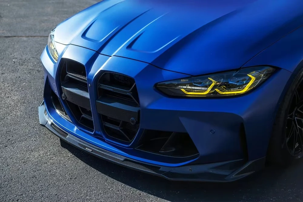 Splitter V de fibra de carbono BMW G80 M3/G82-G83 M4 - imagen 5