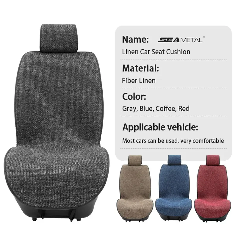 SEAMETAL Funda de asiento coche lino transpirable compatible con airbag - imagen 5