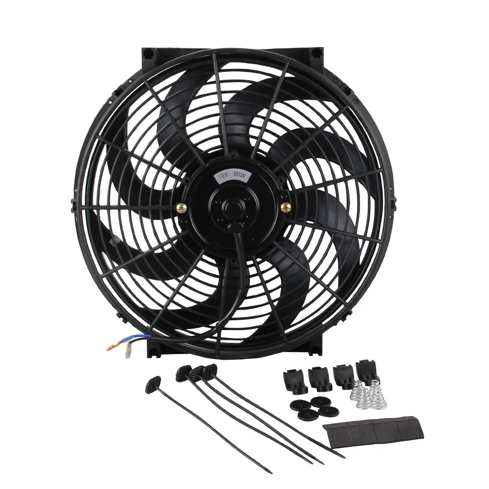 Ventilador de refrigeración universal para radiador de coche eléctrico, montaje de 14 pulgadas, 12V, 90W, 1750 CFM - imagen 2