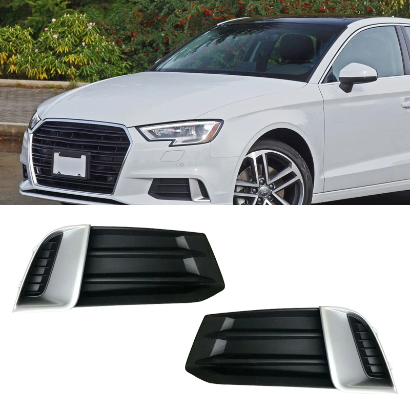 8V58076729B9 para Audi A3 revisión 2017 2018 2019 Sedan marco de lámpara antiniebla parachoques delantero sombra luz de circulación diurna cubierta Accesorios