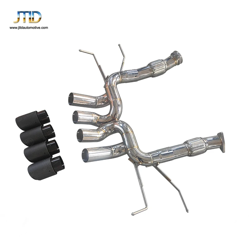 Vista frontal del sistema catback de escape