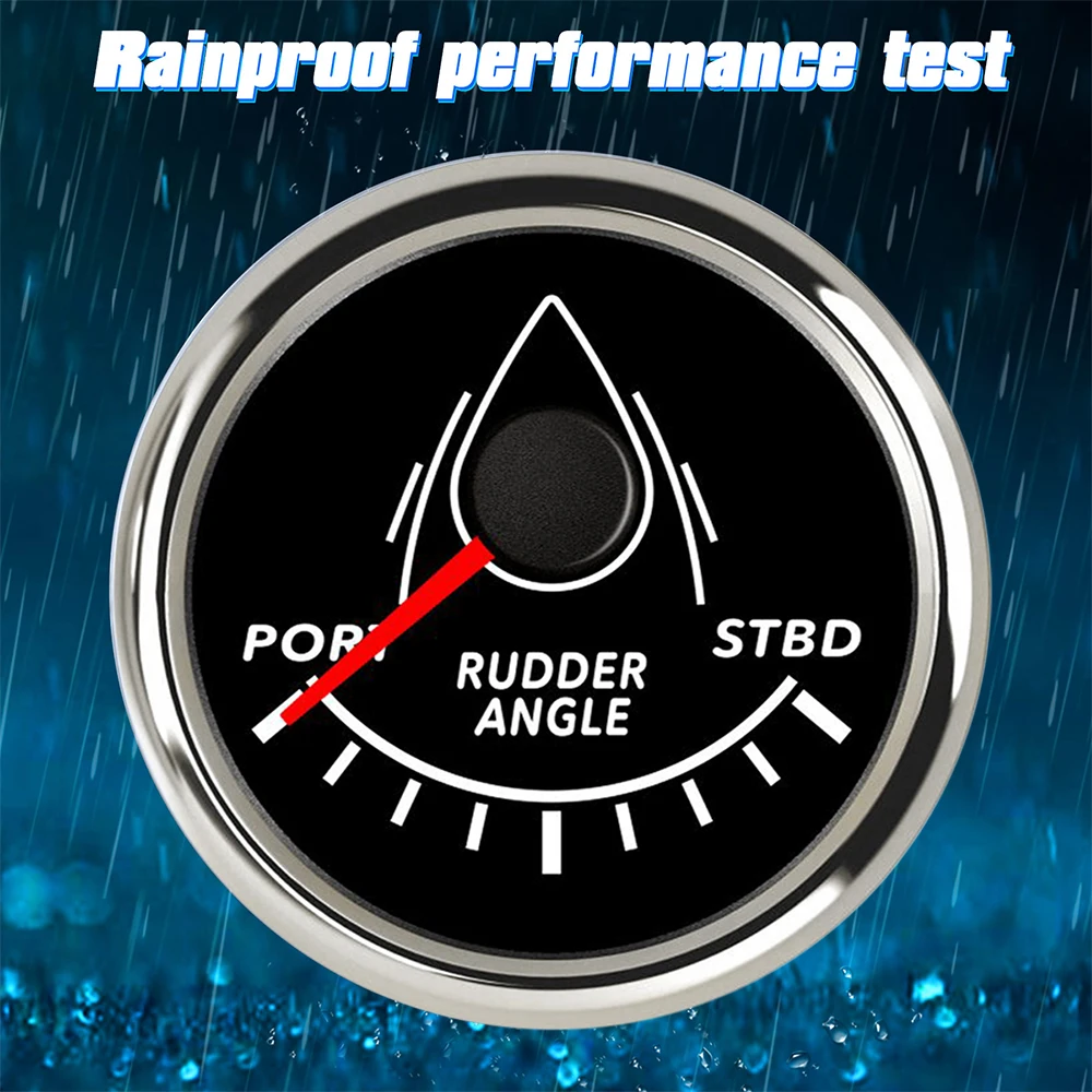 Indicador ángulo timón 52 mm retroiluminación roja ohm yate 12/24V - imagen 2