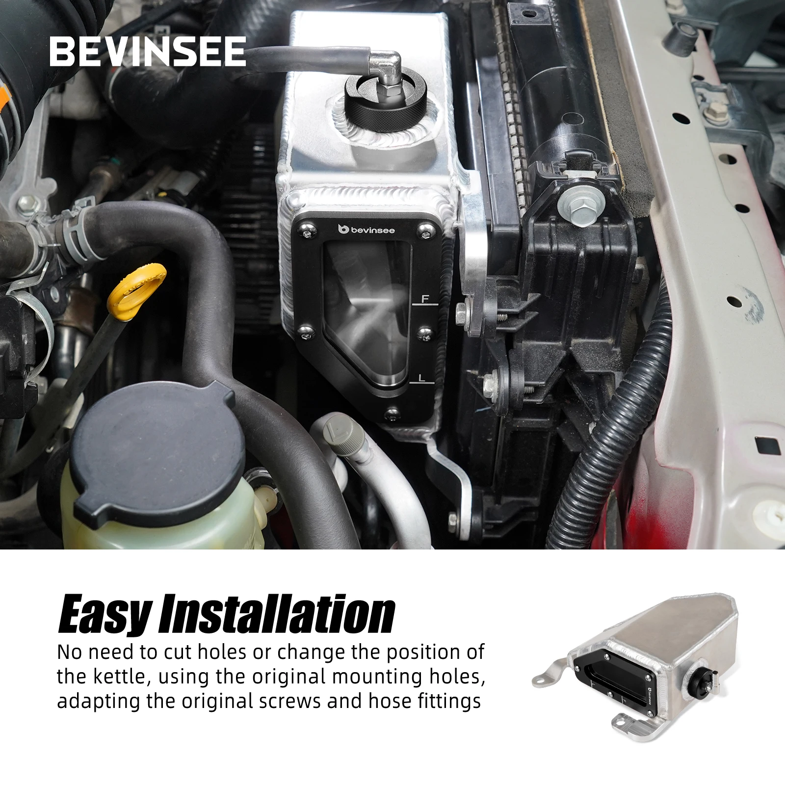BEVINSEE 16470-31050 Depósito de refrigerante Toyota 4Runner - imagen 3