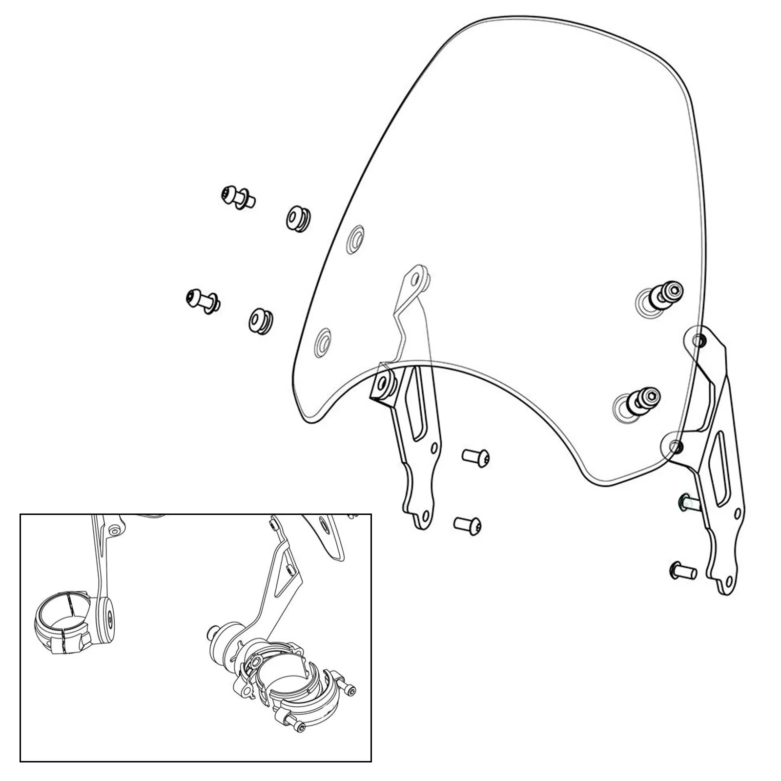 Parabrisas de motocicleta ABS para modelos Harley Dyna Softail - imagen 4