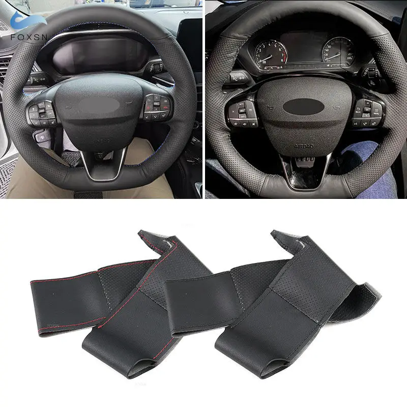Fundas de volante cuero para Ford Focus Fiesta ST ST-Line 2017-2020