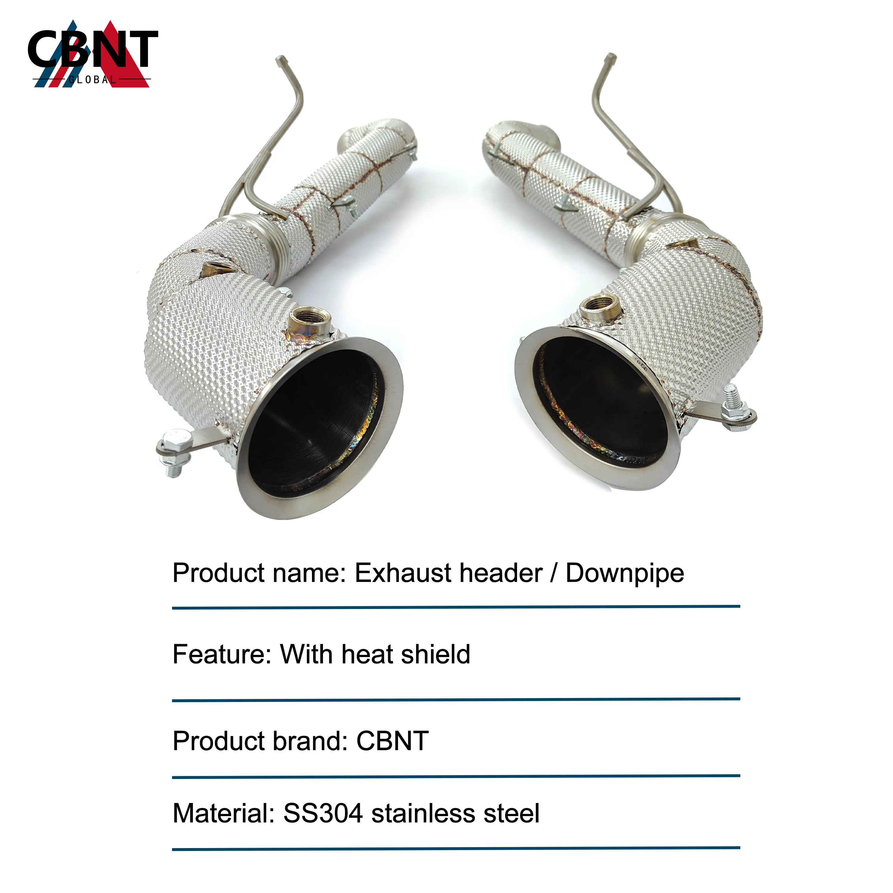 Bajante escape alto flujo McLaren 600LT 3.8T – protector térmico - imagen 5