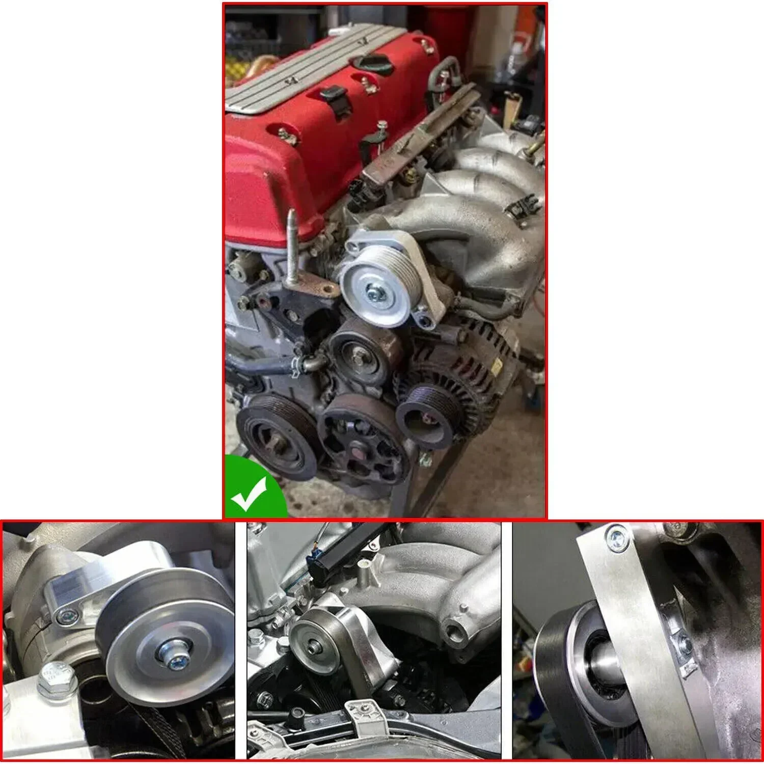 Kit Polea Tensora Serie K Ajustable Aluminio – Honda Civic Integra K24 - imagen 2