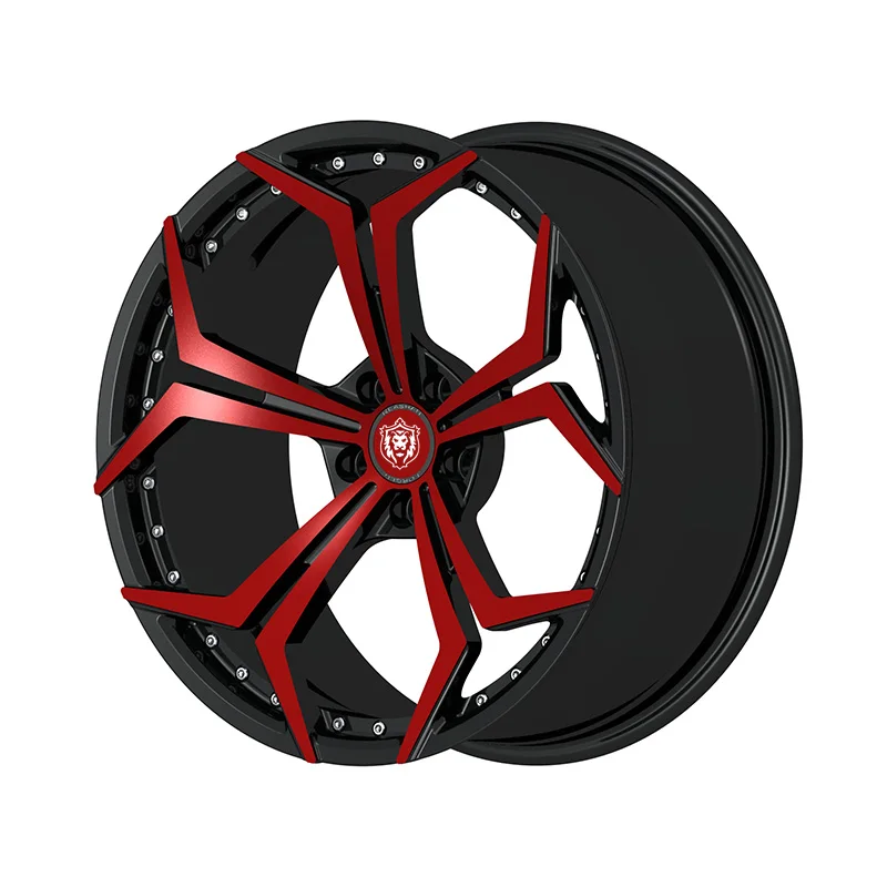 Llantas forjadas 18" negro rojo clavos decorativos para Audi y BMW - imagen 2