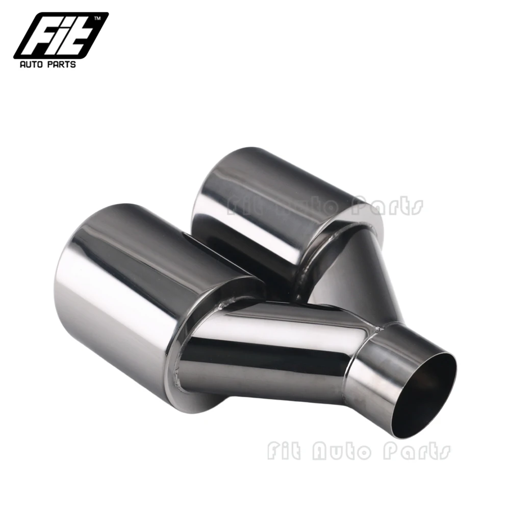 Tubo de escape negro doble salida punta enrollada – universal - imagen 4