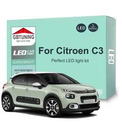 Kit bombillas LED Canbus interior Citroën C3 Mk1-Mk3 2002-2022