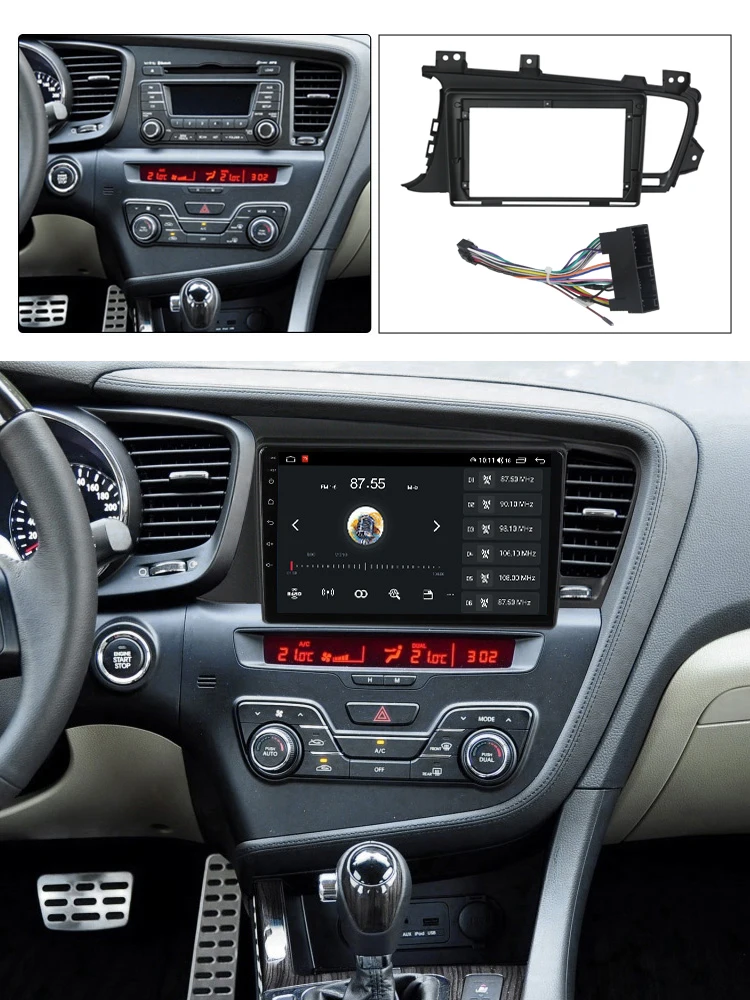 MEKEDE Marco adaptador de radio 9 pulgadas para Kia Optima K5 2011-2014 - imagen 5