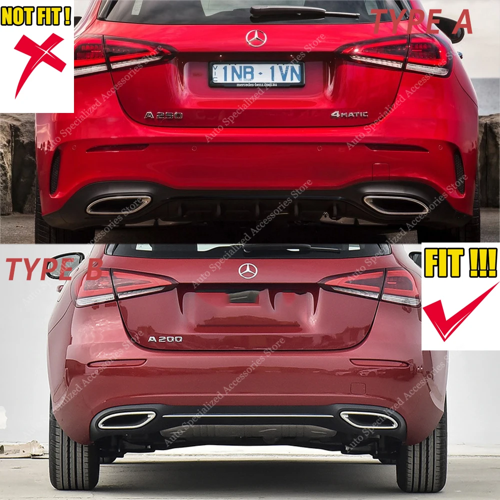 Difusor divisor parachoques trasero Mercedes Clase A W177 A180d A200d - imagen 3