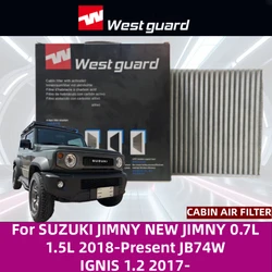 Filtro aire cabina carbón activado WESTGUARD MK7019 – Suzuki Jimny JB74W