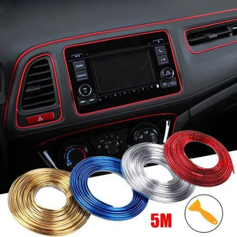 General Motors estilo tira suave decorativa 5M/1M Interior del coche estilo cubierta del coche embellecedor tablero puerta lateral estilo del coche