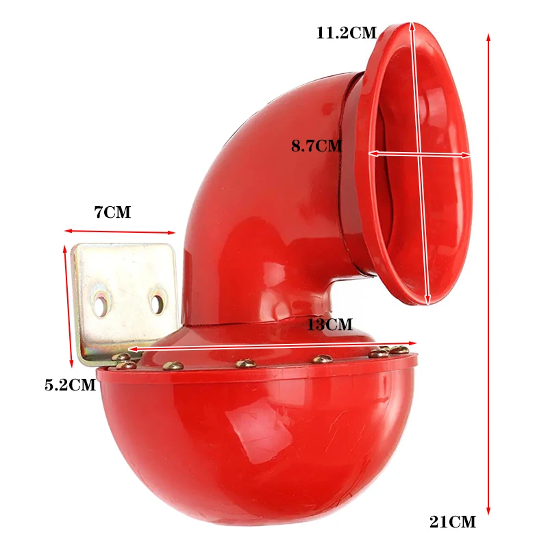 Bocina eléctrica 12 V con sonido de vaca roja para coche y camión