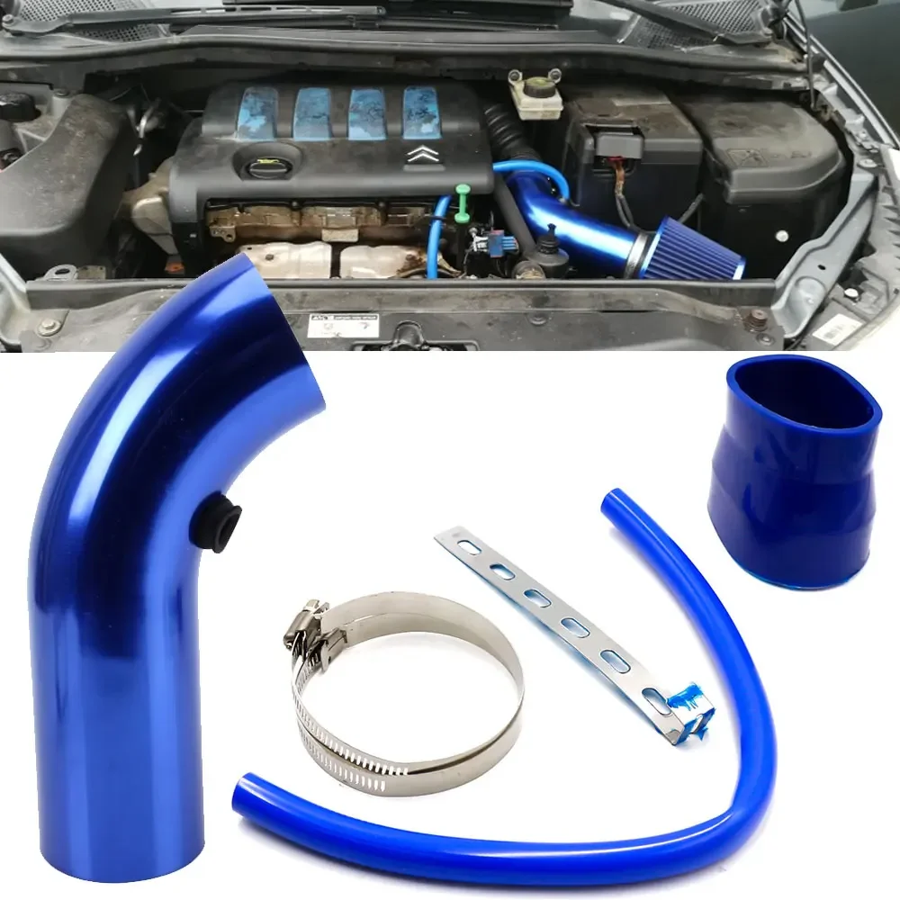 3inch Car Turbo Air Intake Pipes Piping Universal Aluminum 76mm Air Intake Pipe Air Intake System Duct Tube Kit Auto Parts - imagen 3