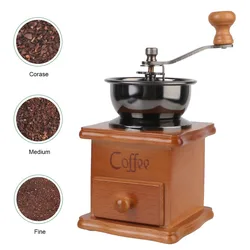 Molinillo de café manual Houten retro con muelas cerámicas