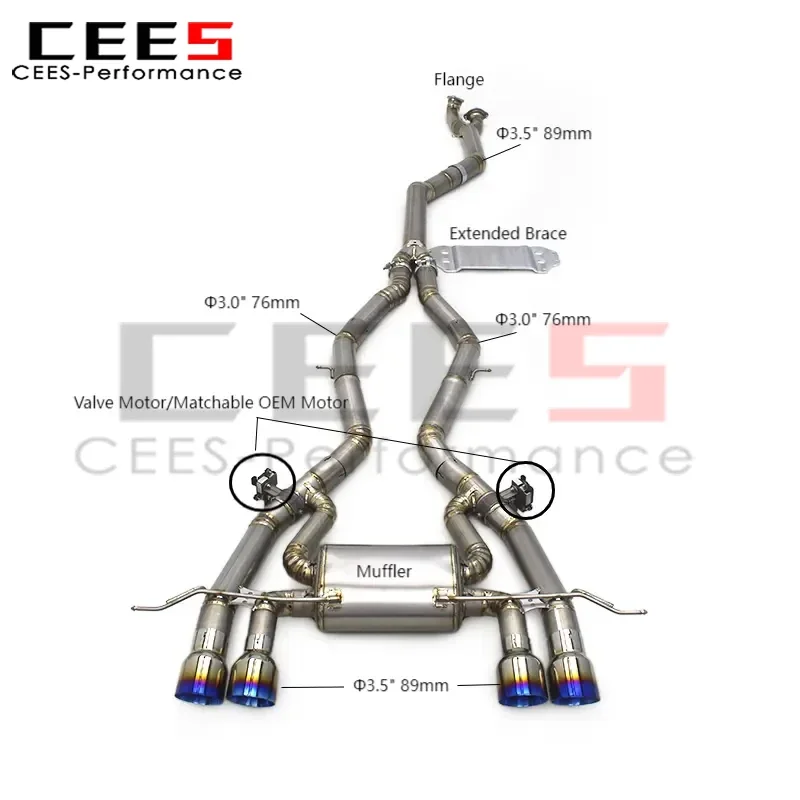 Cees Escape Catback BMW M3/M4 G80/G82 con puntas de carbono - imagen 3