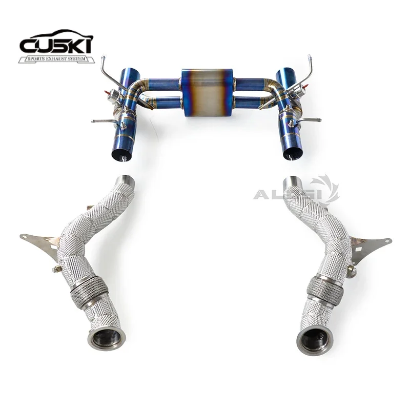 Tubo escape acero inoxidable Ferrari F8 3.9T 2019-2024 alto rendimiento - imagen 2