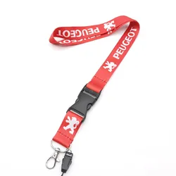 Llavero Peugeot emblema negro rojo azul nylon – 206 207 308