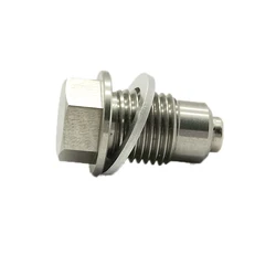 Tapon drenaje de aceite con iman de neodimio en acero – rosca M12x1.25