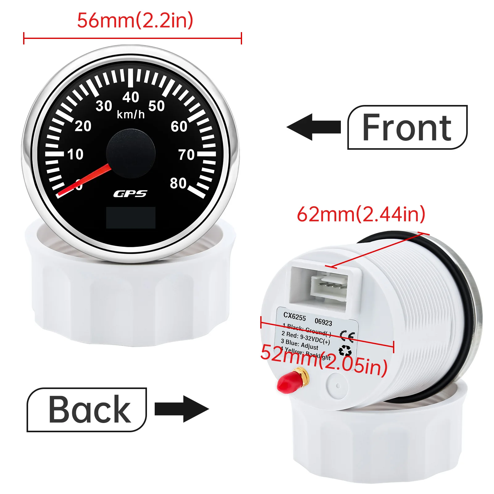 Velocímetro GPS con retroiluminación LED y antena para coche - imagen 5