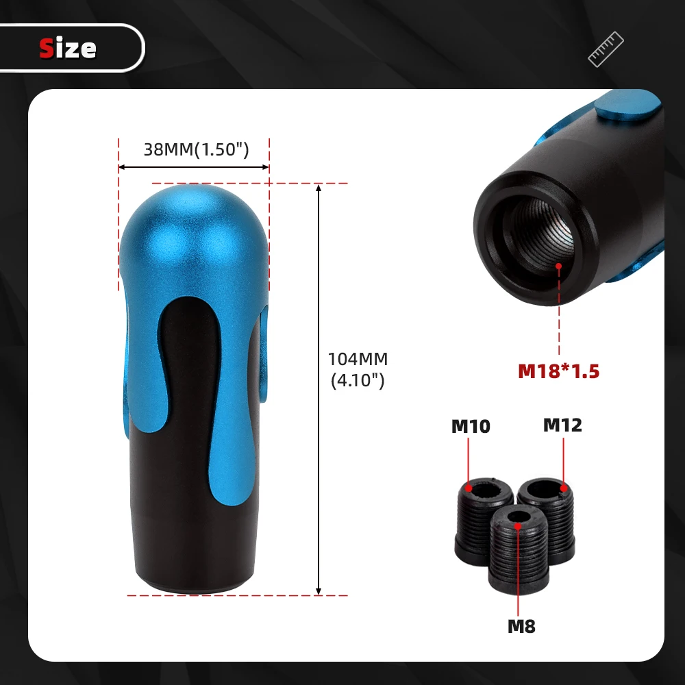 Pomo de cambio RASTP estilo helado universal M8/M10/M12 - imagen 3