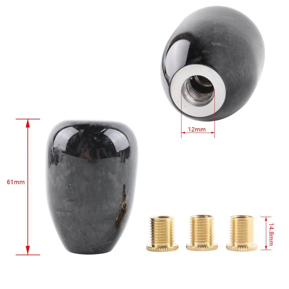 ¡Diseño de fibra Forja negra genial! Palanca de cambios Universal de 61mm/2,4 ", palanca de cambios Manual - imagen 2