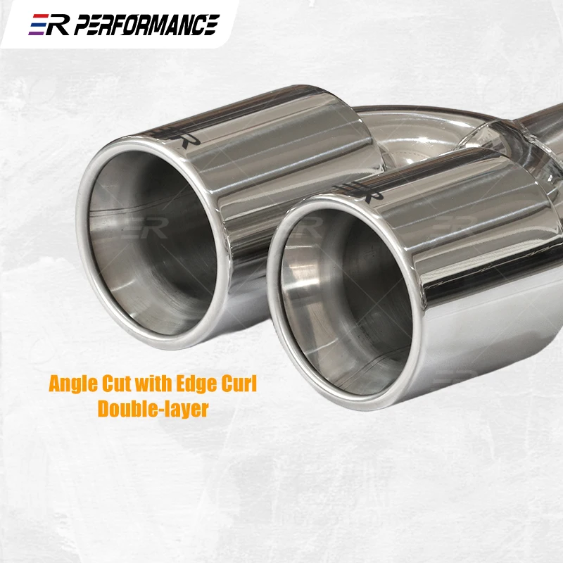 Puntera de escape doble plata de acero inoxidable BMW G28 - imagen 5