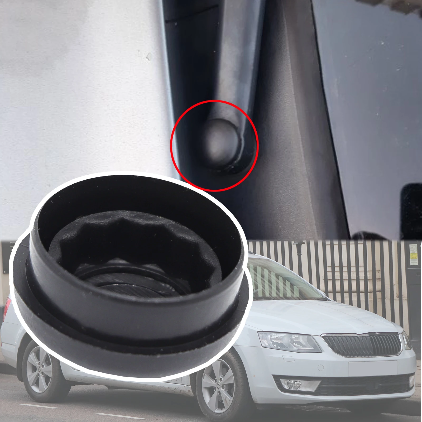 Tapa de tuerca del brazo limpiaparabrisas delantero - Skoda Octavia
