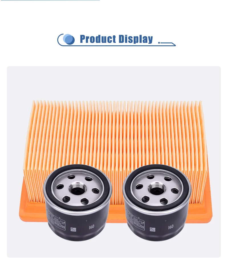 Detalle del conjunto de filtros para motocicleta