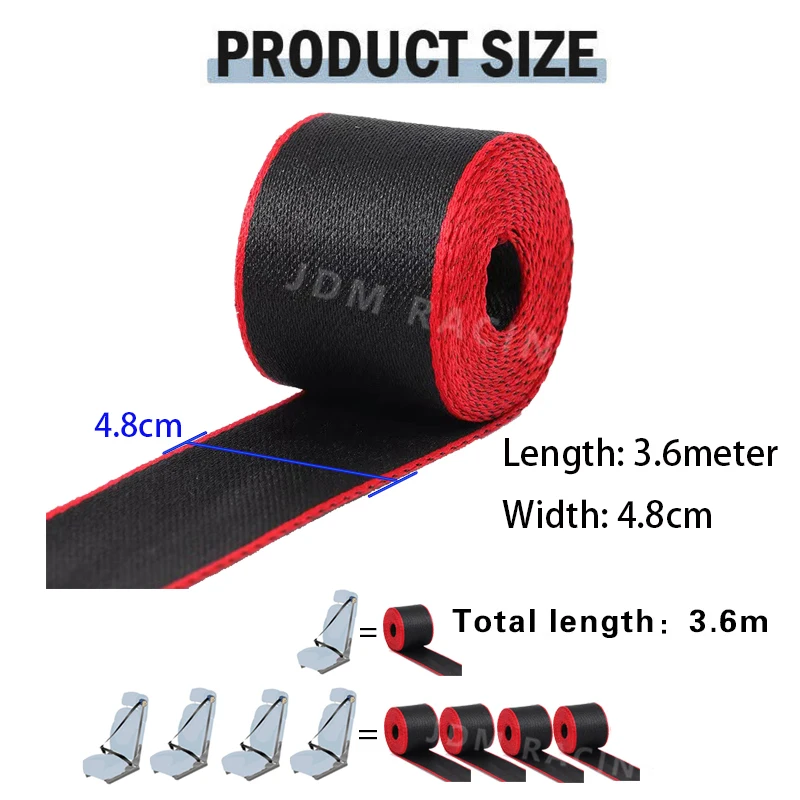 Cinturón de seguridad cinturón de poliéster 48 mm ancho para coche - imagen 3
