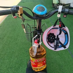 Gancho de aluminio para casco de moto con soporte y tornillo