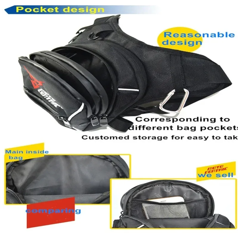 Riñonera impermeable para moto con bolsillo móvil y bolsa pierna - imagen 4