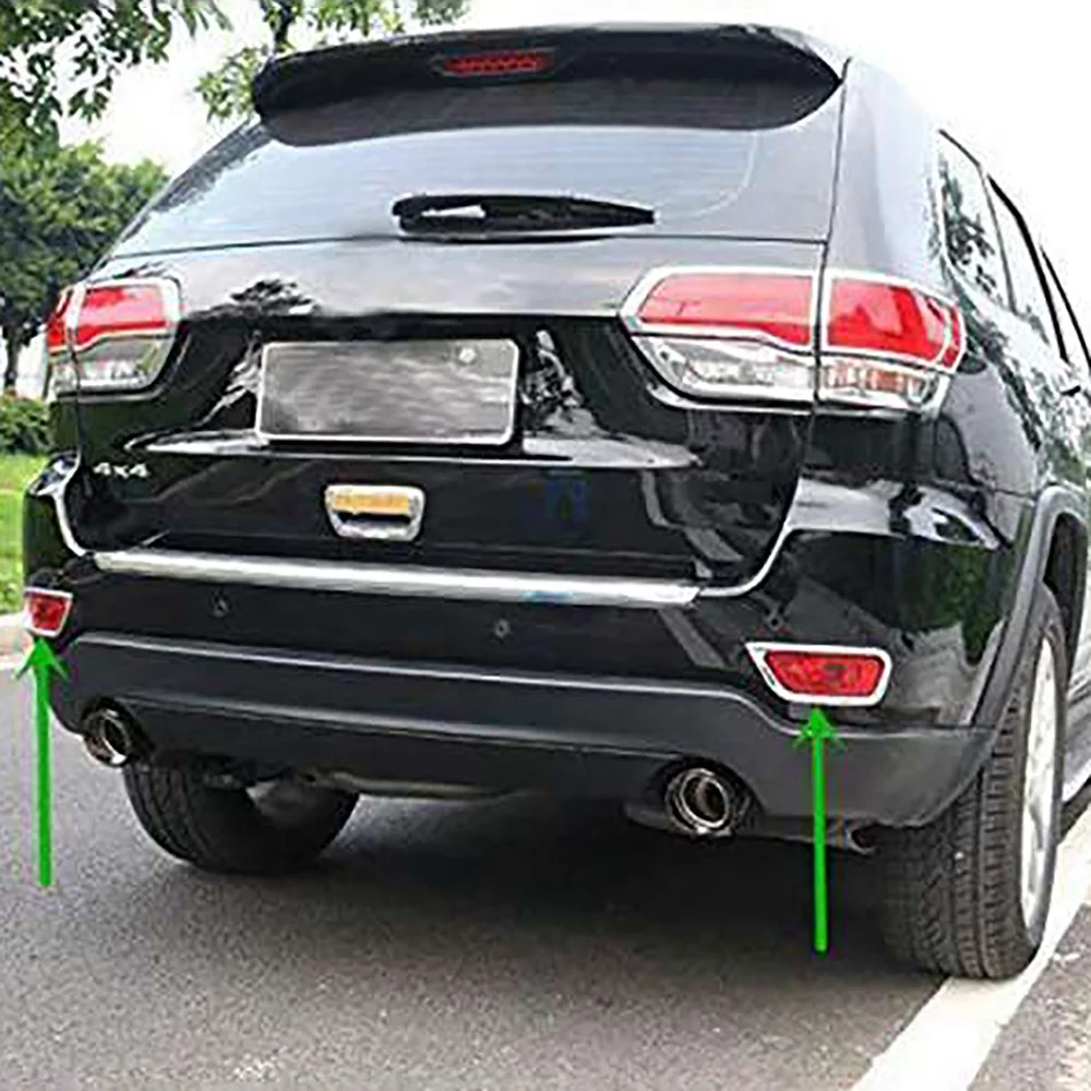 Reflector trasero cromado ABS para Jeep Grand Cherokee 2011-2019 - imagen 3