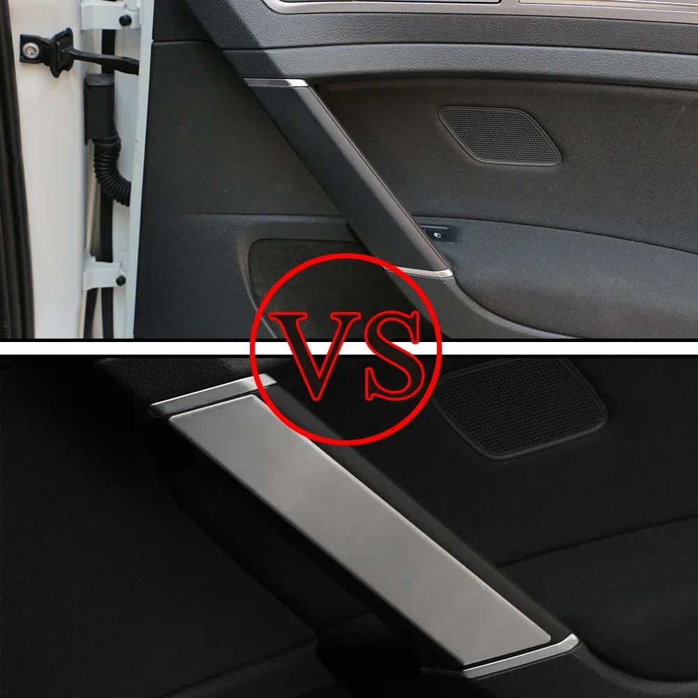 Embellecedores de acero inoxidable para las manijas interiores del Volkswagen Golf 7