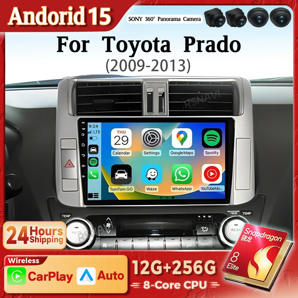 Toyota Land Cruiser Prado 2009-2013: Radio con Android Auto y CarPlay