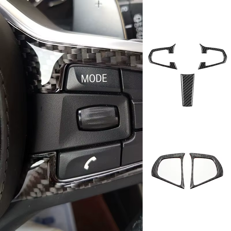 Embellecedor de botones de volante efecto carbono BMW G30 y X3 G01