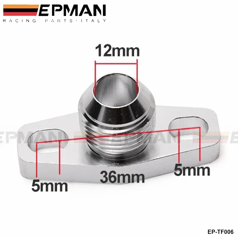 Adaptador brida retorno aceite turbo AN10 GT28 GT30 GT35 T25 - imagen 2