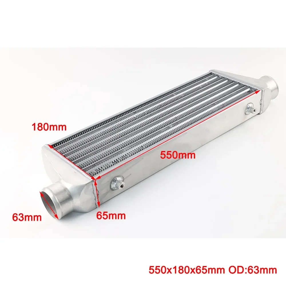 Intercooler frontal de barra y placa Turbo Universal 550x180x65mm OD63
