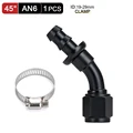 AN6 45 Degree Black