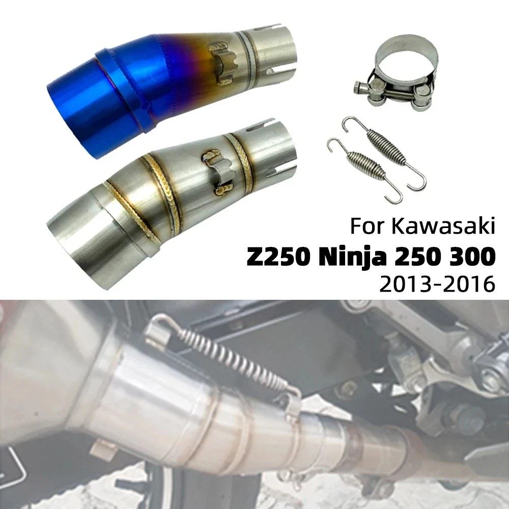 Adaptador enlace medio de escape Kawasaki Z250 Ninja 2013-2016