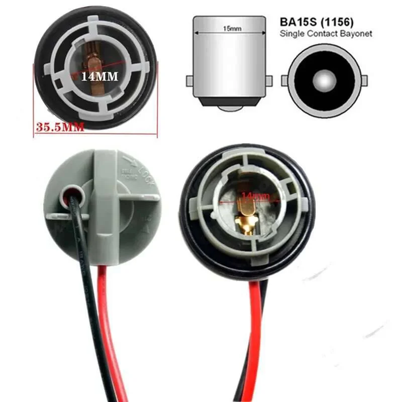 Adaptador portalámparas P21W BA15S para bombillas LED coche - imagen 4