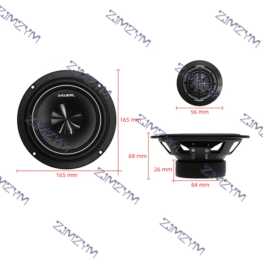 Altavoces bidireccionales 6.5 pulgadas 160W para puerta delantera - imagen 3
