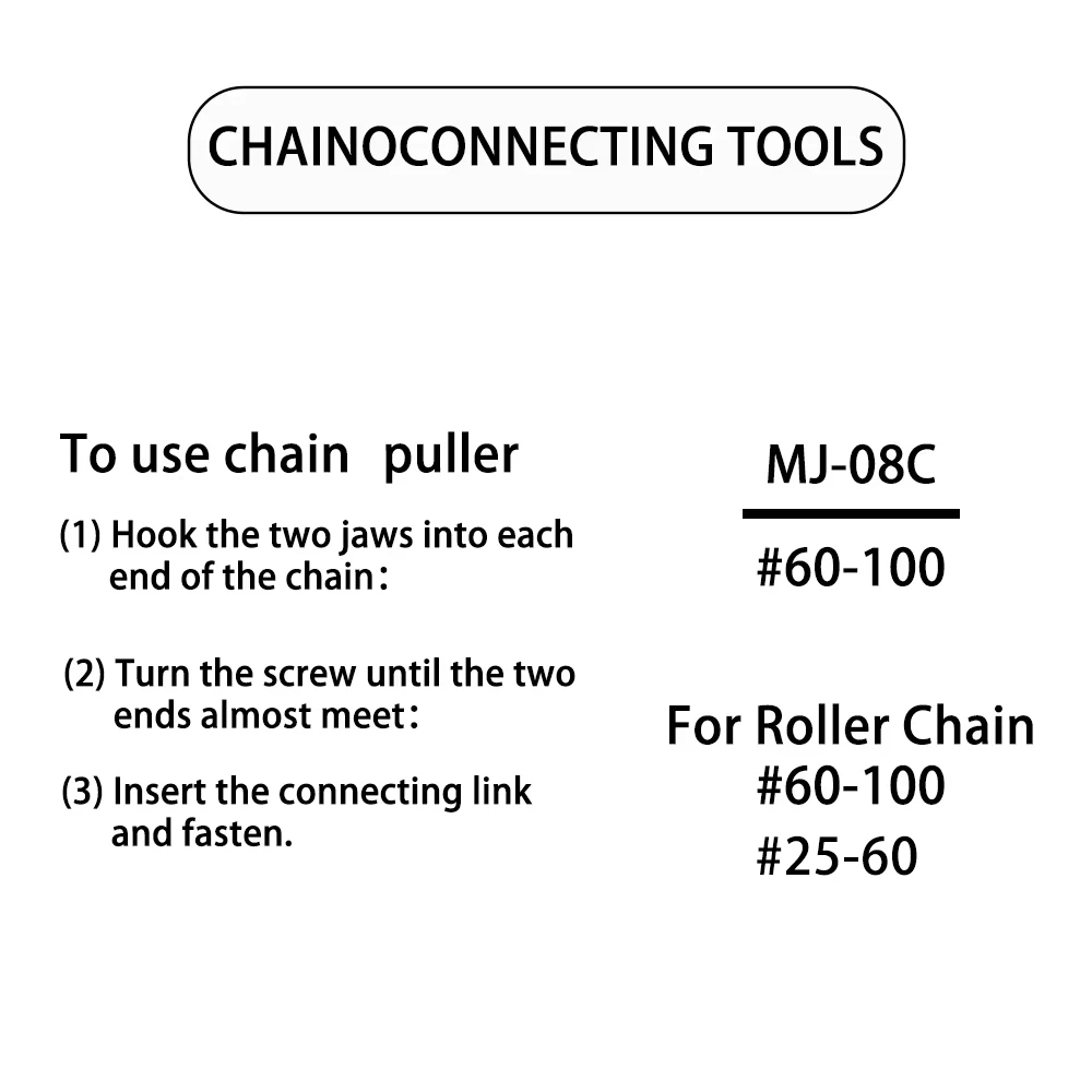 Herramientas de cadena de rodillos, Kit de cortador para motocicleta, bicicleta, Go Kart, ATV, herramienta de conexión de repuesto, #25-60, #60-100 - imagen 5