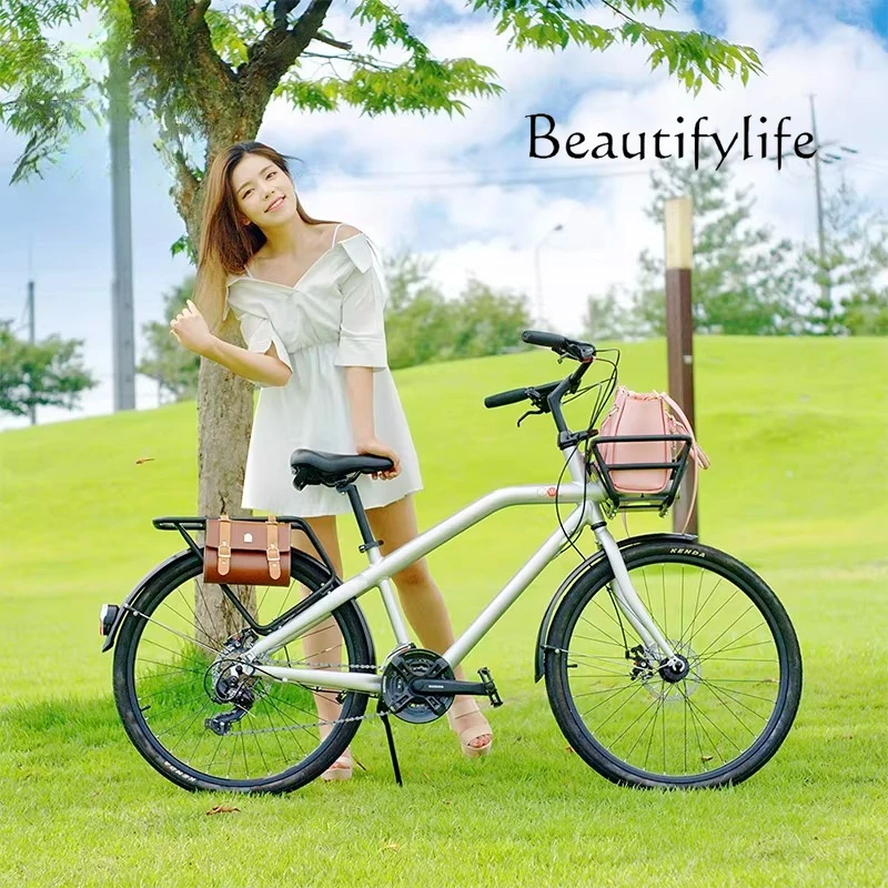 Scooter de viajero urbano, freno de disco, aleación de aluminio, hombres y mujeres, coche de carretera retro para adultos, coche de velocidad variable - imagen 2