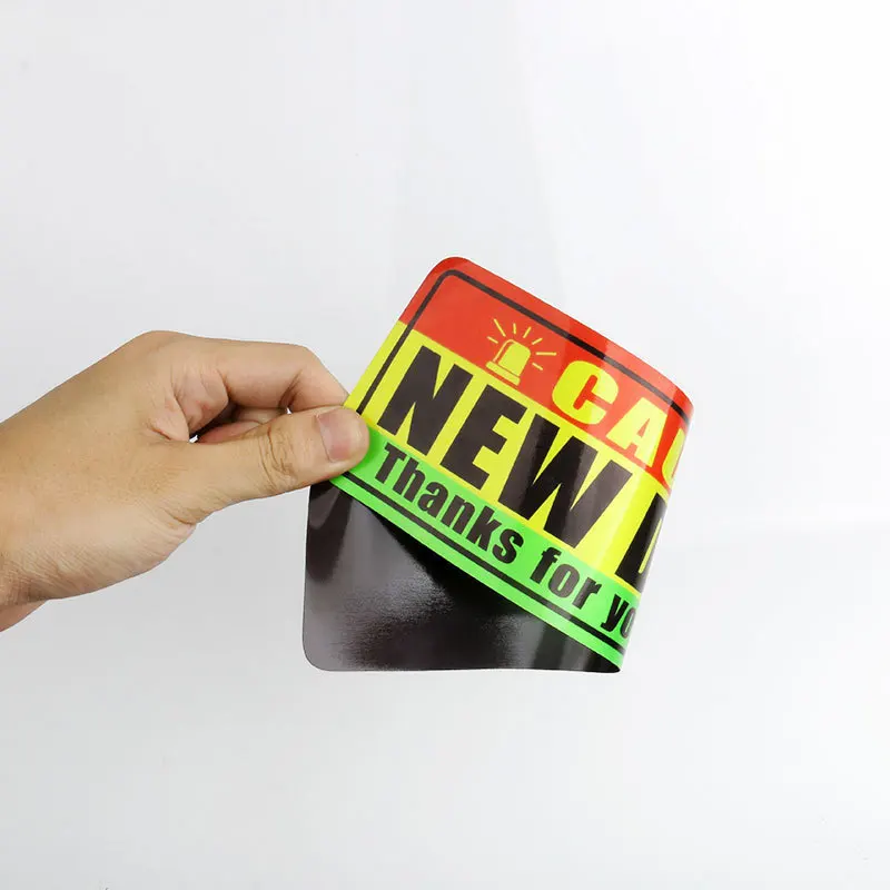 Pegatina de seguridad para la parte exterior de un vehículo