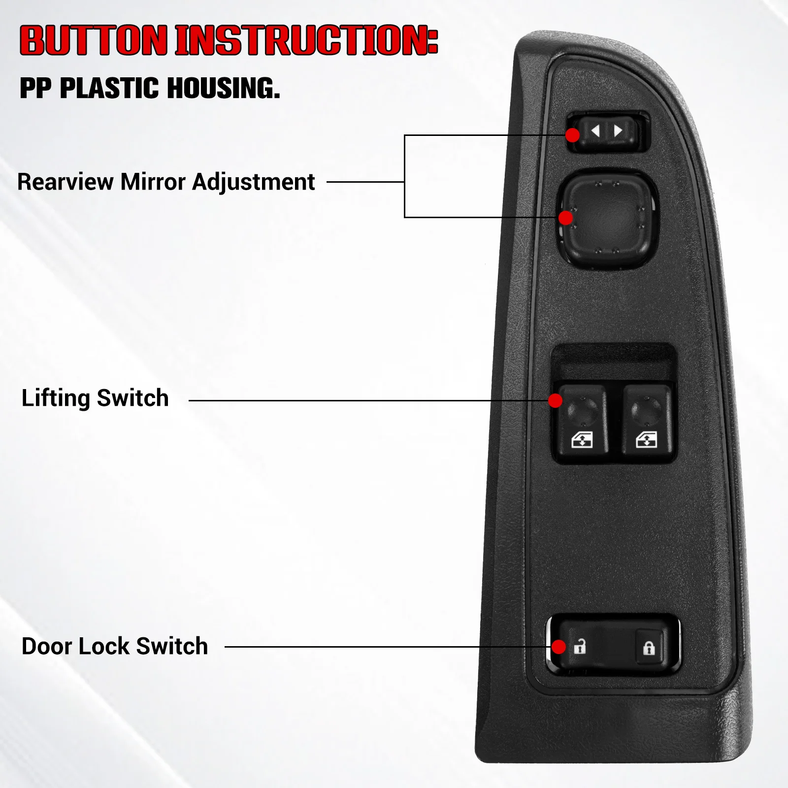 Cerradura puerta delantera con interruptor elevalunas Silverado y Sierra - imagen 5