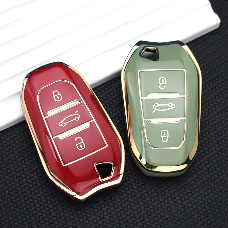 Detalle de los botones de la funda para llave