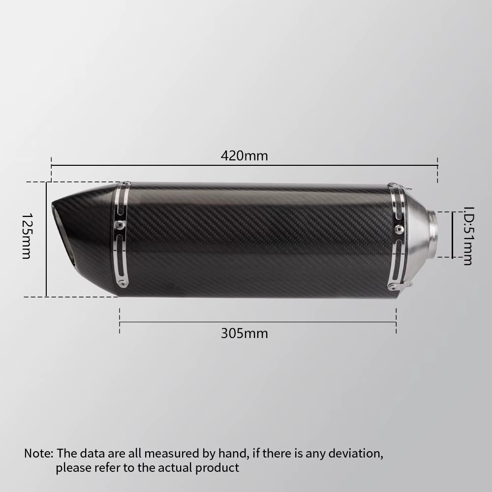 Silenciador de escape universal 51 mm para Yamaha MT-09, FZ-09 y XSR900 - imagen 3